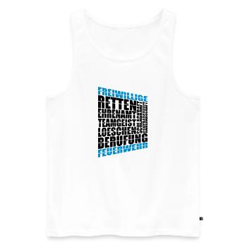 Feuerwehr - Men's Premium Organic Tank Top - white - Front - Michal (187cm)