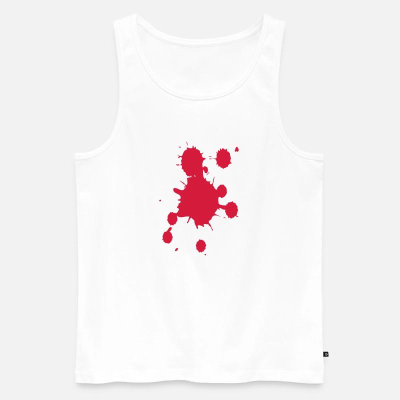 Blood - Männer Premium Bio Tank Top - Weiß