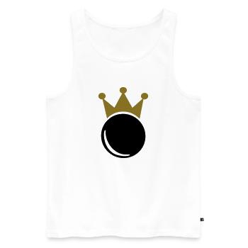 Kegeln - Männer Premium Bio Tank Top - Weiß - Vorne - Michal (187cm)
