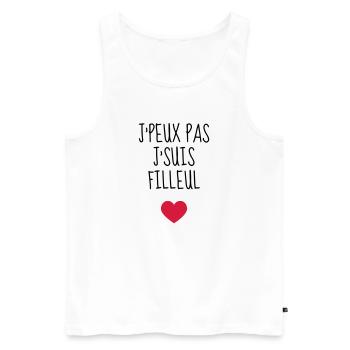Filleul / Filleule / Parrain / Marraine / Bébé - Men's Premium Organic Tank Top - white - Front - Michal (187cm)