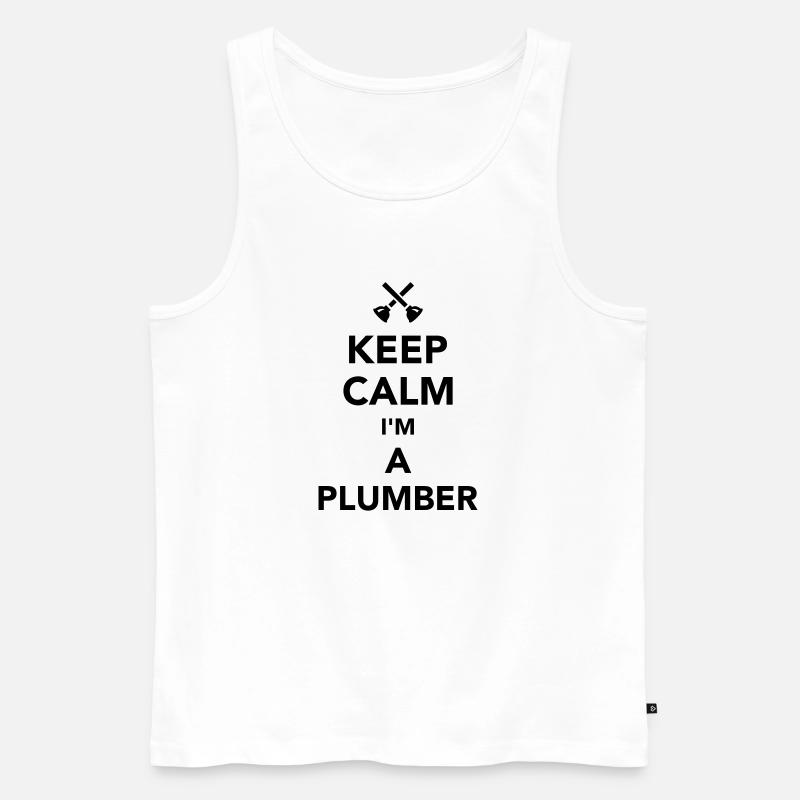 Klempner - Männer Premium Bio Tank Top - Weiß