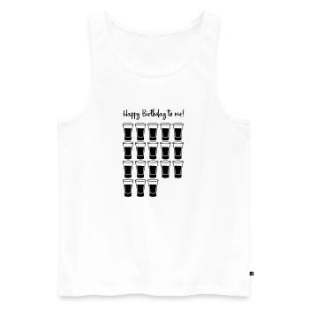 shots 18 happy birthday design - Männer Premium Bio Tank Top - Weiß - Vorne - AI Model Male 178 light (178cm)