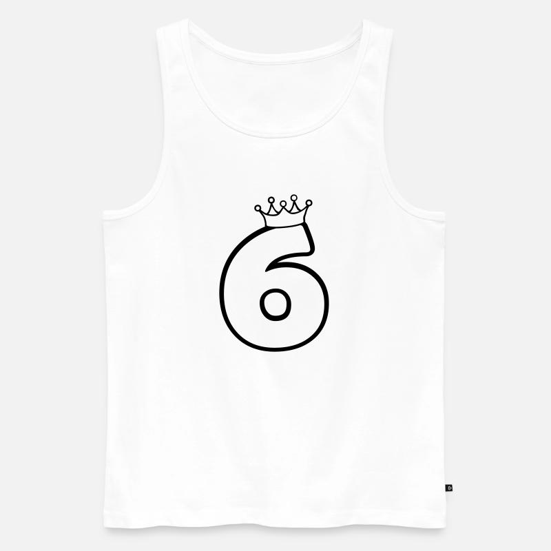 6_king - Männer Premium Bio Tank Top - Weiß