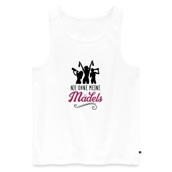 girls nie ohne meine maedels - Männer Premium Bio Tank Top - Weiß - Vorne - AI Model Male 178 light (178cm)