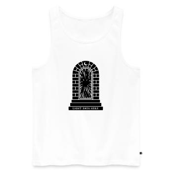 Dunkles Portal - Finsternis - Männer Premium Bio Tank Top - Weiß - Vorne - AI Model Male 178 light (178cm)