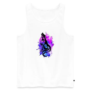 Ink Wolf - Men's Premium Organic Tank Top - white - Front - AI Model Male 178 light (178cm)