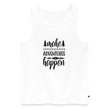 make adventures - Men's Premium Organic Tank Top - white - Front - Michal (187cm)