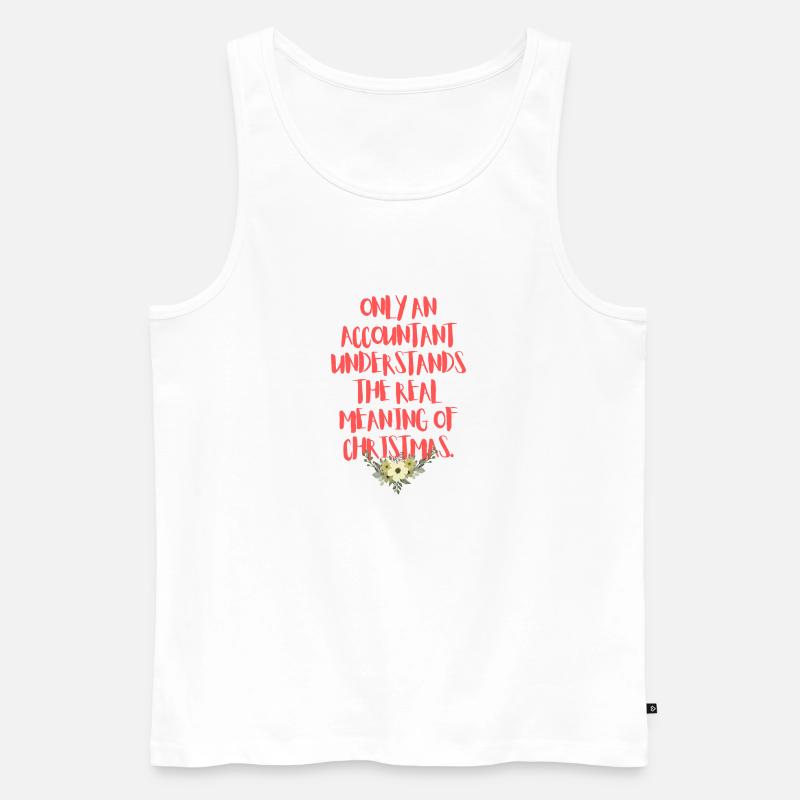 Buchhalter und Weihnachten - Männer Premium Bio Tank Top - Weiß