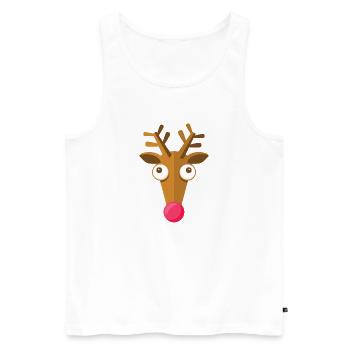 Rentier mit roter Nase - Männer Premium Bio Tank Top - Weiß - Vorne - Michal (187cm)