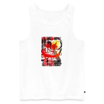 Graffiti-Stil Splash Hip Hop Farben Maler Farbe - Männer Premium Bio Tank Top - Weiß - Vorne - Michal (187cm)