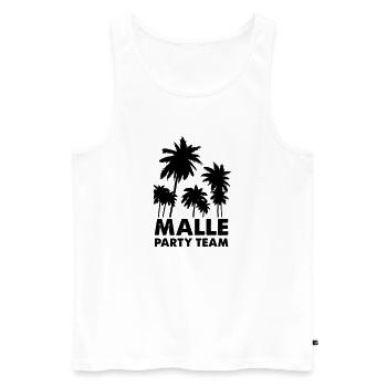 malle party team - Männer Premium Bio Tank Top - Weiß - Vorne - Michal (187cm)