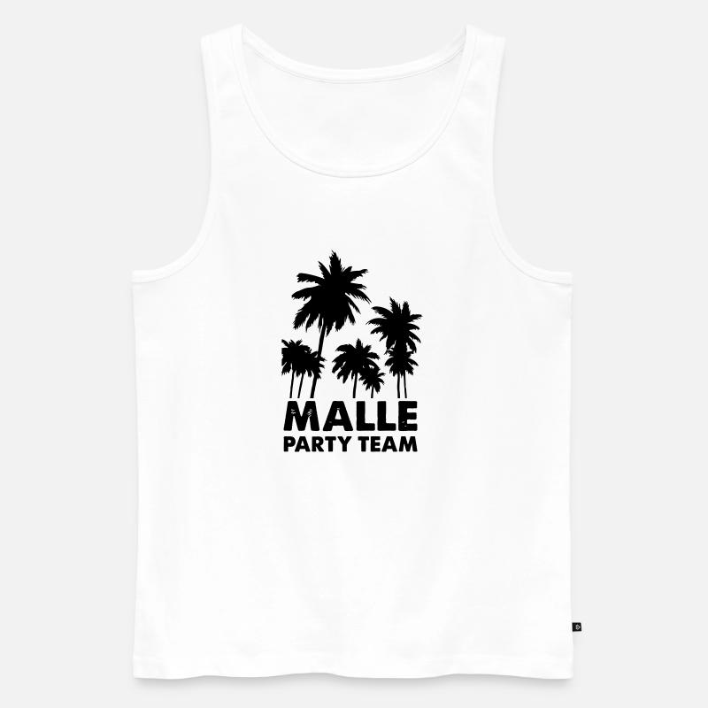 malle party team - Männer Premium Bio Tank Top - Weiß