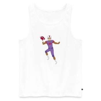 Ballsport - Männer Premium Bio Tank Top - Weiß - Vorne - Michal (187cm)