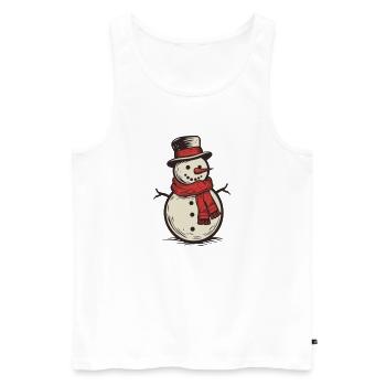 Snowman - Men's Premium Organic Tank Top - white - Front - Michal (187cm)