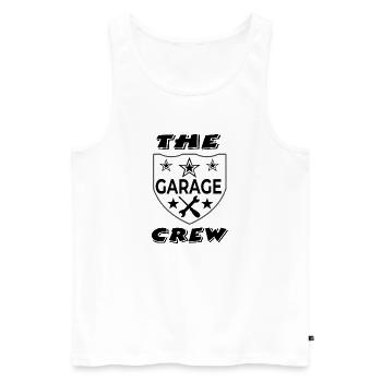 Garage - Men's Premium Organic Tank Top - white - Front - Michal (187cm)