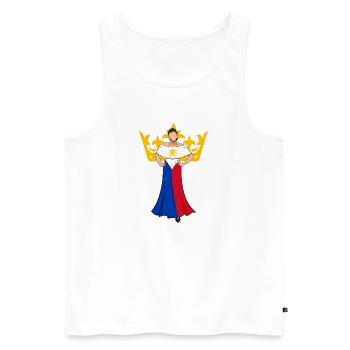 Philippinen Filipina Flagge Dalagang I Geschenk - Männer Premium Bio Tank Top - Weiß - Vorne - Michal (187cm)