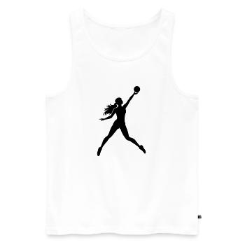 Volleyball Spielerin Symbol - Männer Premium Bio Tank Top - Weiß - Vorne - Michal (187cm)