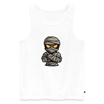 Mumie Halloween Comic - Männer Premium Bio Tank Top - Weiß - Vorne - Michal (187cm)