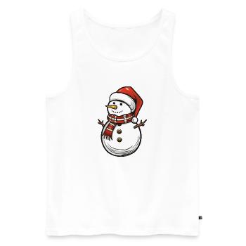 Snowman Christmas - Men's Premium Organic Tank Top - white - Front - Michal (187cm)