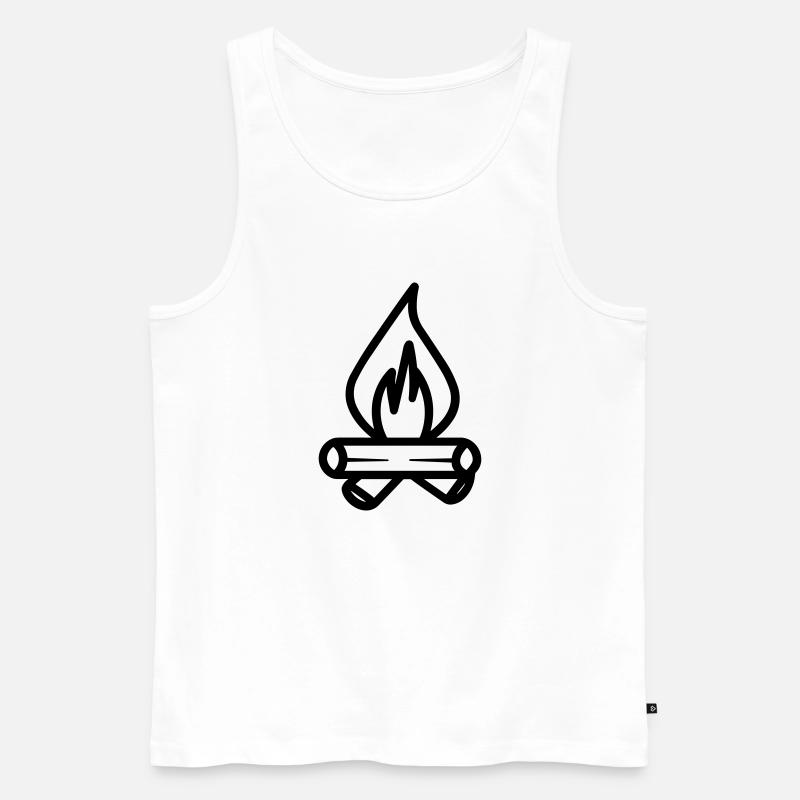 Lagerfeuer - Männer Premium Bio Tank Top - Weiß