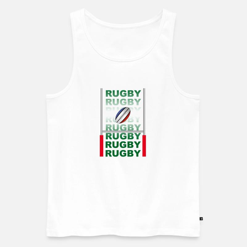 rugby - Men's Premium Organic Tank Top - white