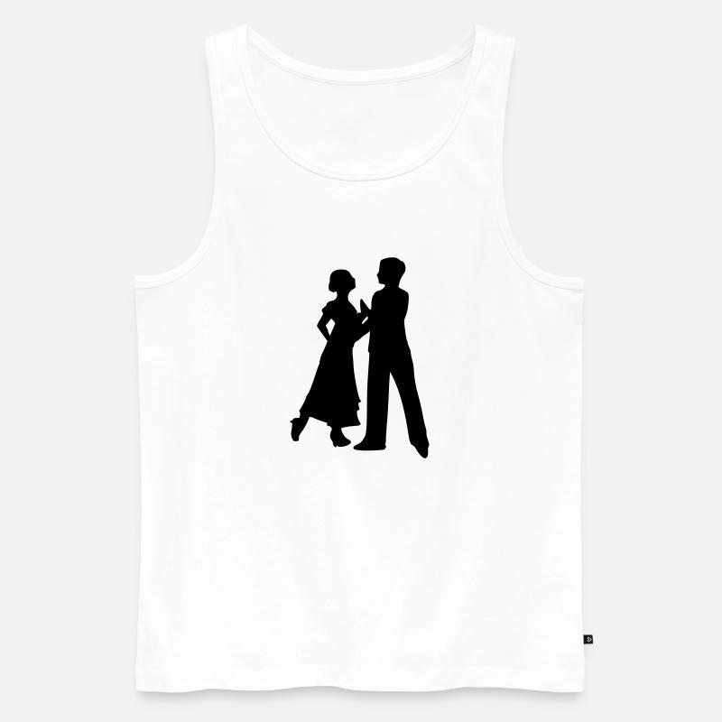Tanzen - Männer Premium Bio Tank Top - Weiß
