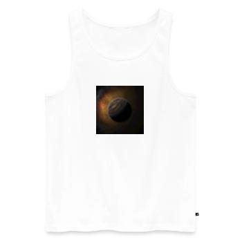 In Nebel gehüllter Planet im dunklen Weltraum - Männer Premium Bio Tank Top - Weiß - Vorne - Michal (187cm)