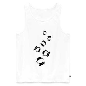 Astronaut icon icon - Men's Premium Organic Tank Top - white - Front - AI Model Male 178 light (178cm)