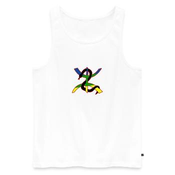 Azrem Amazigh - Débardeur bio Premium Homme - blanc - Devant - Michal (187cm)