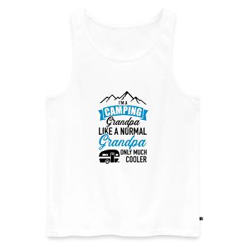 Wohnwagen - Männer Premium Bio Tank Top - Weiß - Vorne - Michal (187cm)