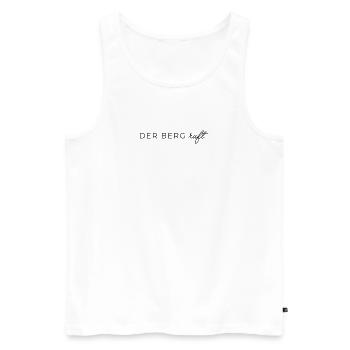 Der Berg ruft - Männer Premium Bio Tank Top - Weiß - Vorne - AI Model Male 178 light (178cm)