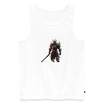 Ritter desgin - Männer Premium Bio Tank Top - Weiß - Vorne - AI Model Male 178 light (178cm)