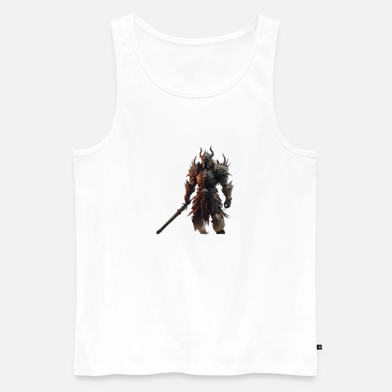 Ritter desgin - Männer Premium Bio Tank Top - Weiß