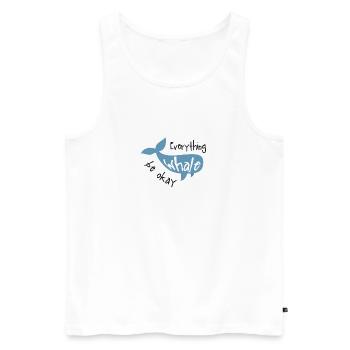 Wal - Männer Premium Bio Tank Top - Weiß - Vorne - AI Model Male 178 light (178cm)