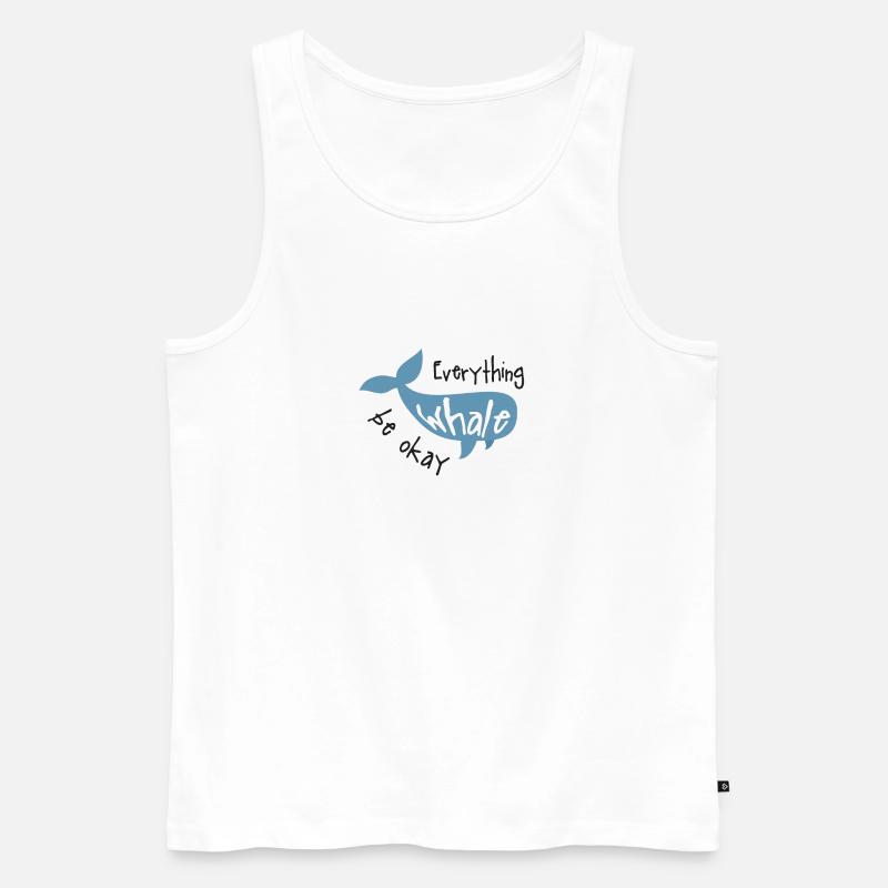 Wal - Männer Premium Bio Tank Top - Weiß