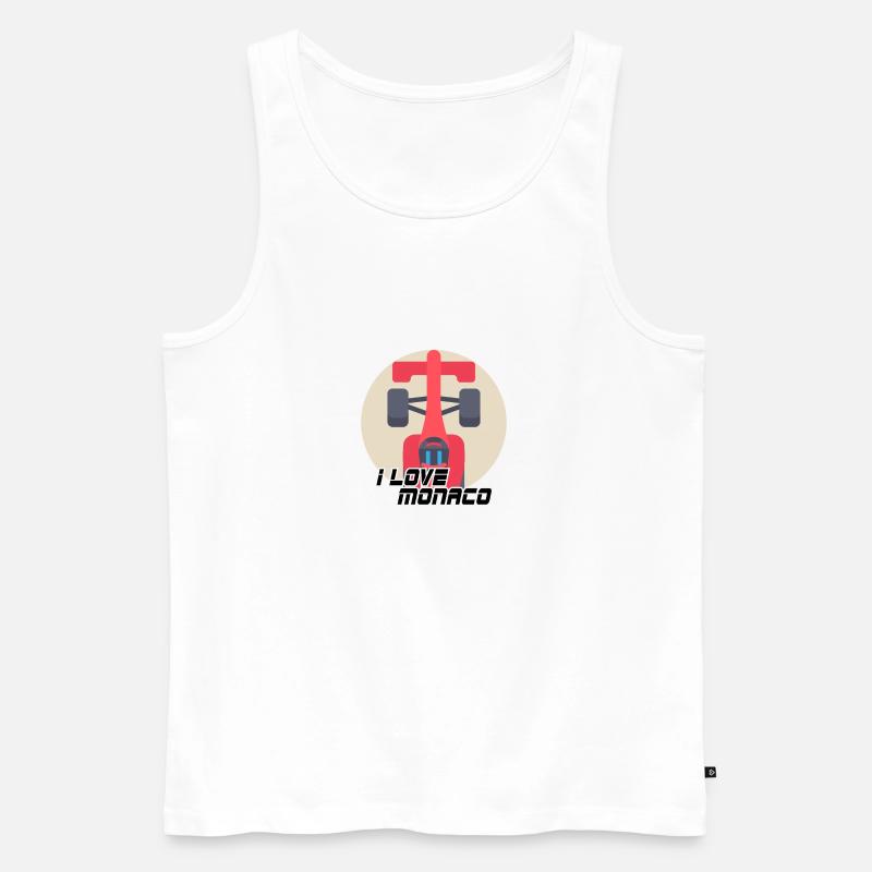 Monaco - Männer Premium Bio Tank Top - Weiß
