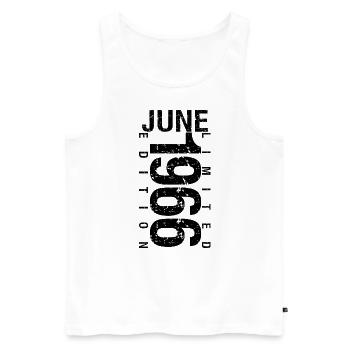 Birthday June 1966 June born in June 1966 - Men's Premium Organic Tank Top - white - Front - Michal (187cm)