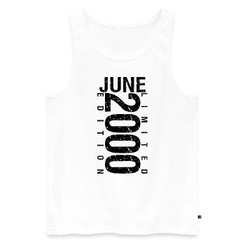 Birthday June 2000 June born in June 2000 - Men's Premium Organic Tank Top - white - Front - Michal (187cm)