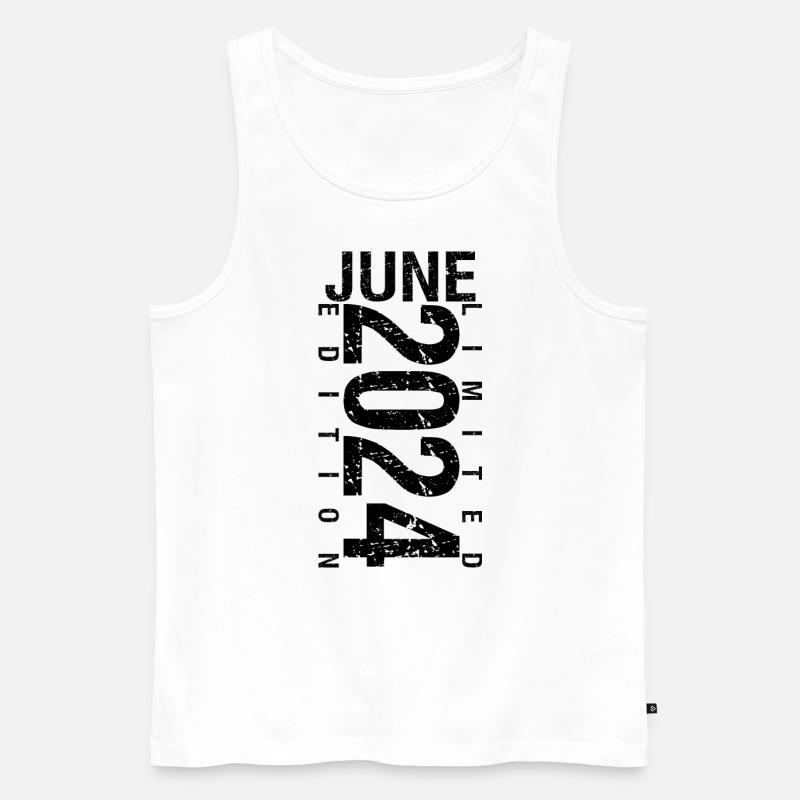 Geburtstag Juni 2024 Juni im Juni 2024 geboren - Männer Premium Bio Tank Top - Weiß