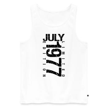 Birthday July 1977 July born in July 1977 - Men's Premium Organic Tank Top - white - Front - Michal (187cm)