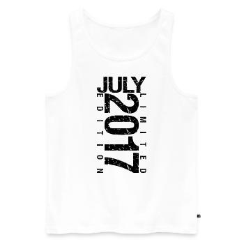 Birthday July 2017 July born in July 2017 - Men's Premium Organic Tank Top - white - Front - Michal (187cm)