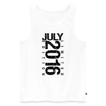 Birthday July 2016 July born in July 2016 - Men's Premium Organic Tank Top - white - Front - Michal (187cm)