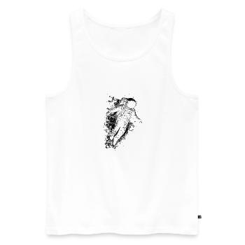 Grunge Astronaut in Unendlichkeit des Weltraum - Männer Premium Bio Tank Top - Weiß - Vorne - Michal (187cm)
