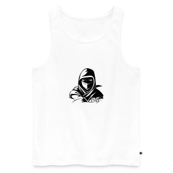 Kraftsport Freizeit Style Ninja Athlet Warrior - Männer Premium Bio Tank Top - Weiß - Vorne - AI Model Male 178 light (178cm)