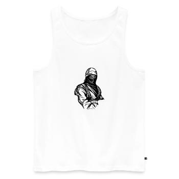 Freizeit Ninja Athlet Warrior Kraftsport Style - Männer Premium Bio Tank Top - Weiß - Vorne - AI Model Male 178 light (178cm)
