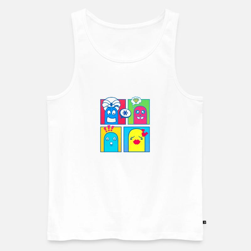 Small Creatures (Comic, Pop Art) - Men's Premium Organic Tank Top - white