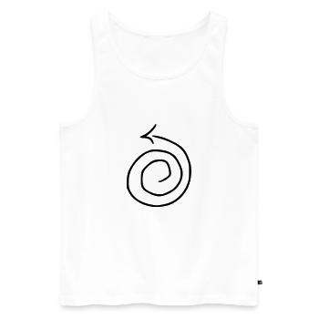 Arrow drawing sketch black - Men's Premium Organic Tank Top - white - Front - Michal (187cm)