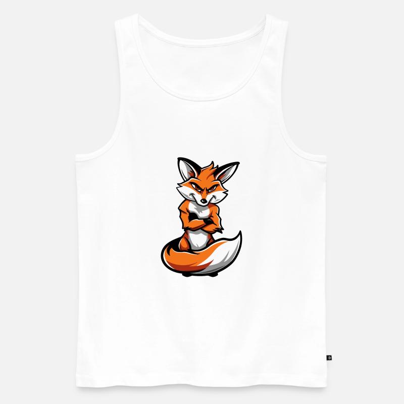 Fuchs Comic - Männer Premium Bio Tank Top - Weiß