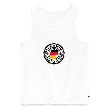 Wir sind Weltmeister (Deutschland) - Männer Premium Bio Tank Top - Weiß - Vorne - Michal (187cm)