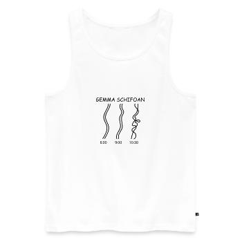 Apre Ski Gemma Schifoan - Männer Premium Bio Tank Top - Weiß - Vorne - Michal (187cm)